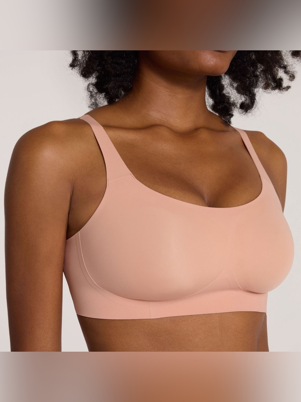 Evelyn & Bobbie EB Core Structured Scoop Bra Wireless Seamless Wide Strap M